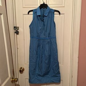 Elie Tahari Christina blue cotton dress